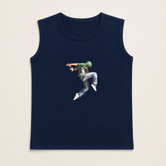 Boys Premium Cotton Sleeveless Summer Tank Top – Anchor Print Casual Wear