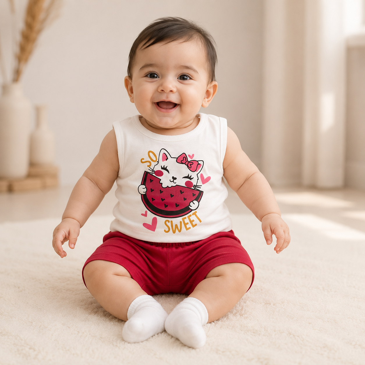 Pack of 3 Boys Summer Co-Ord Sets – Soft Cotton T-Shirt & Shorts Combo for Kids
