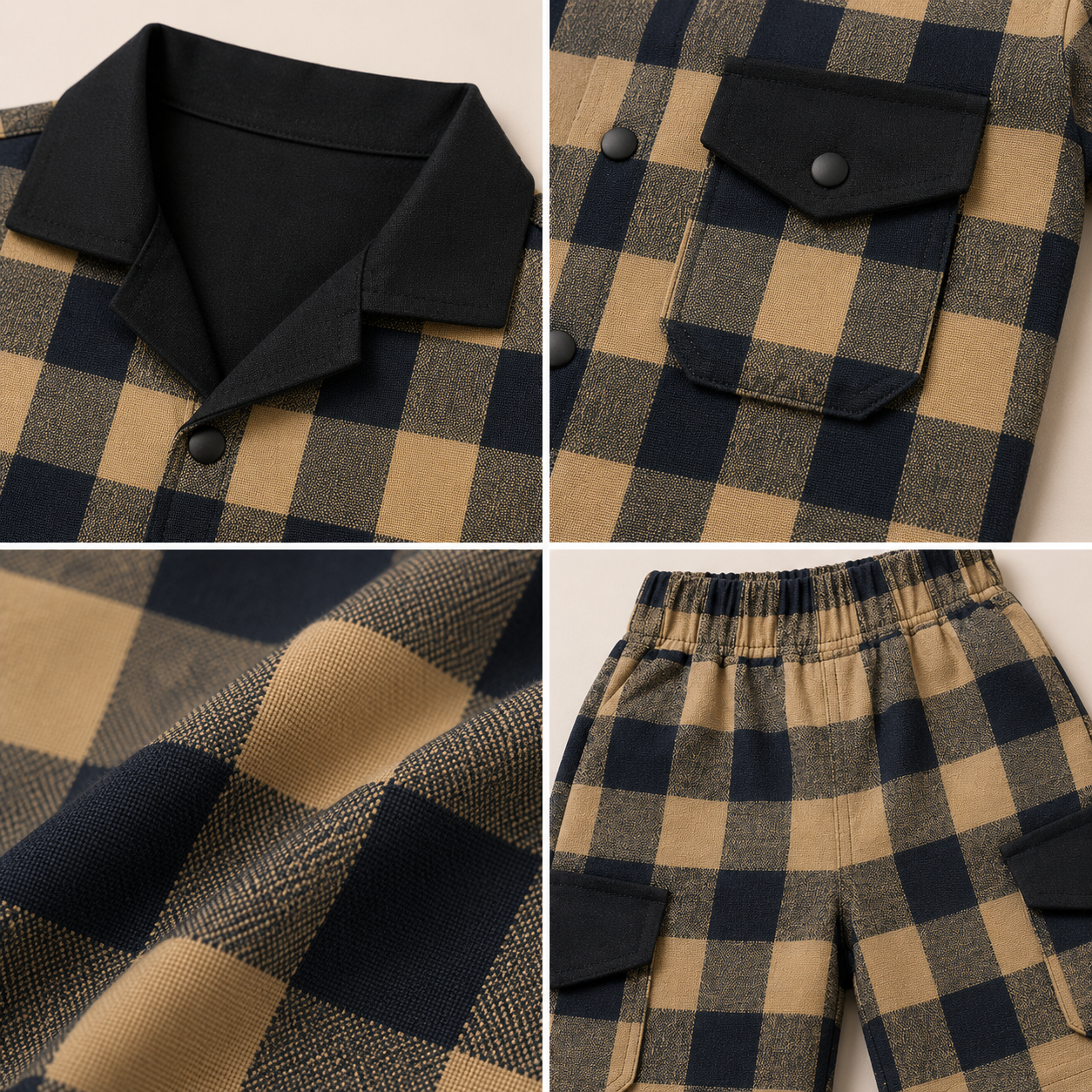 Boys Red & Black Checkered Co-Ord Set – JB-(EB271)