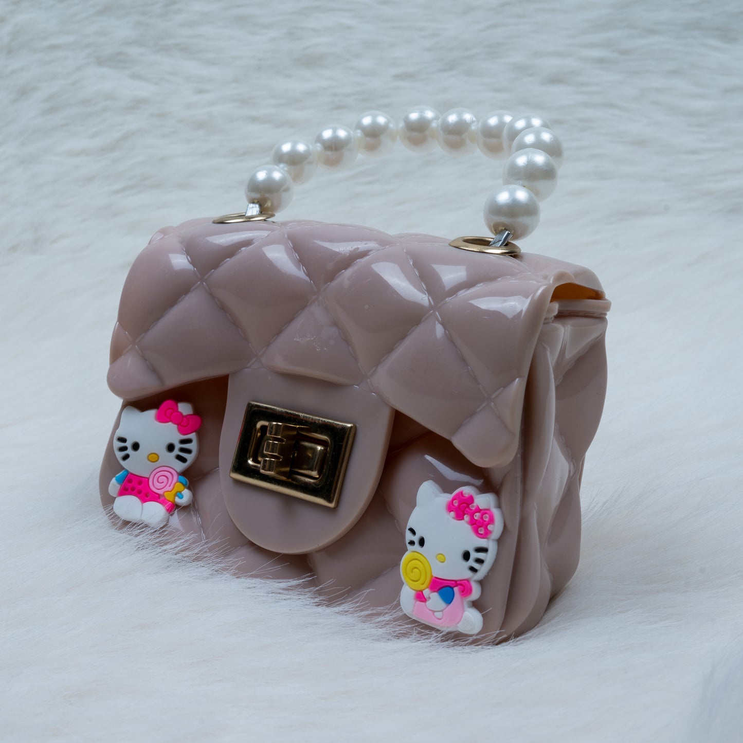 Pearl Handle Kids Handbag – Cute Hello Kitty Design