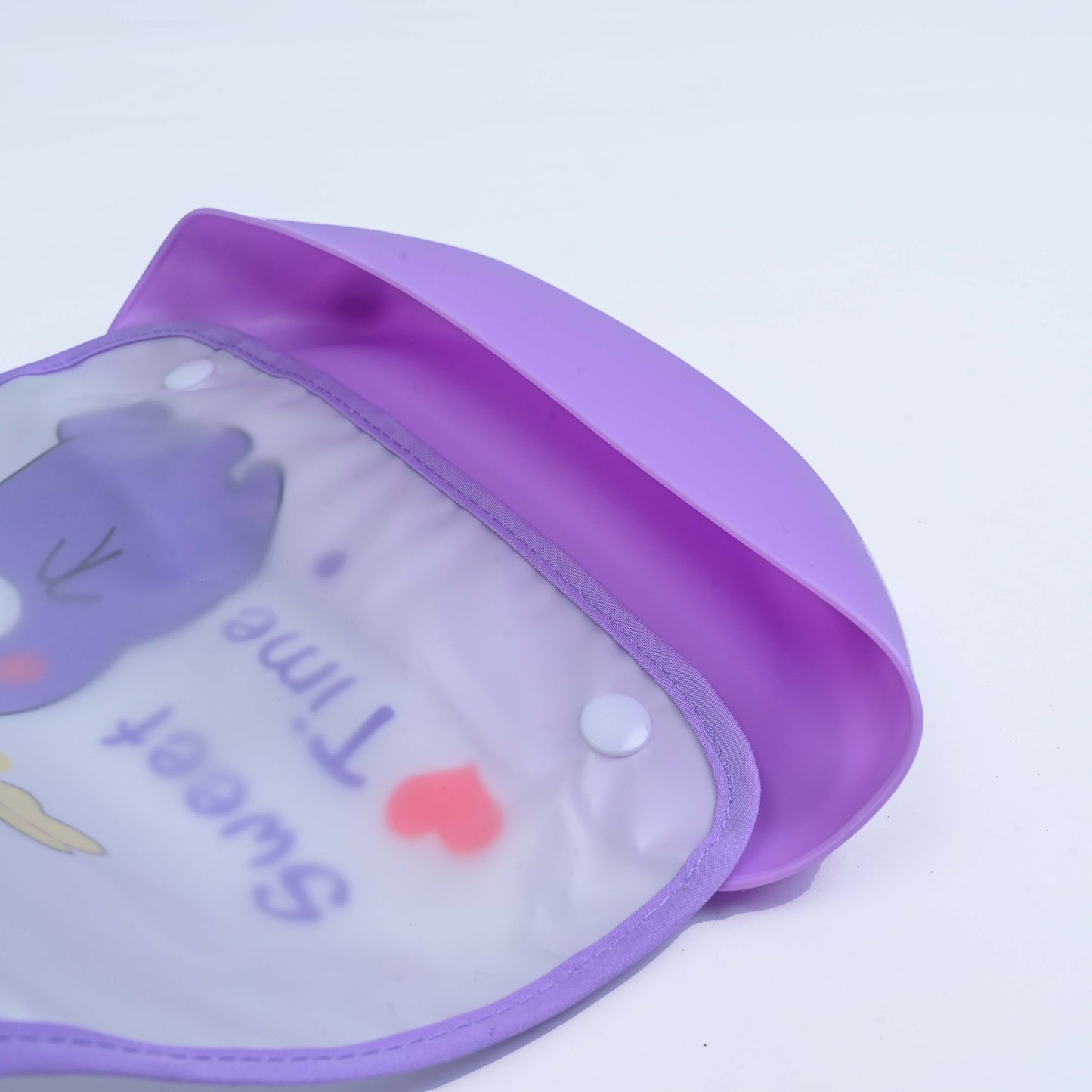 Sweet Time Easy-Clean Pocket Baby Bib (Purple)