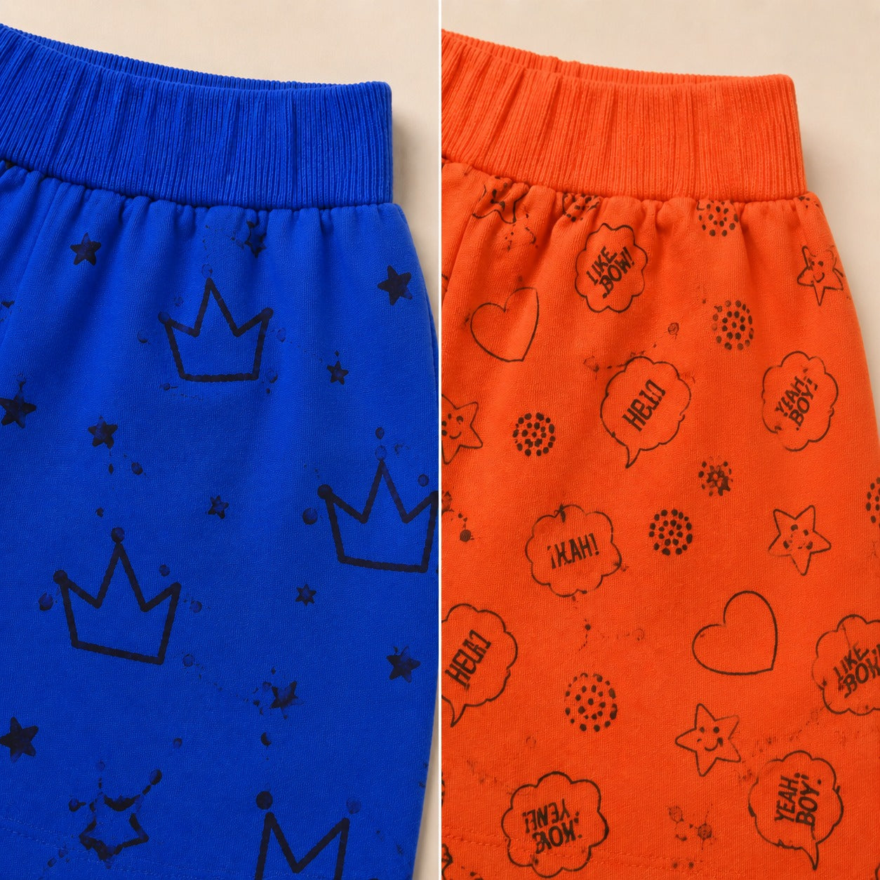 Girls Jersey Printed Shorts Pack of 2