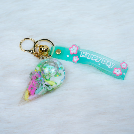 'Happy Day' Ice Cream Resin Keychain (011)