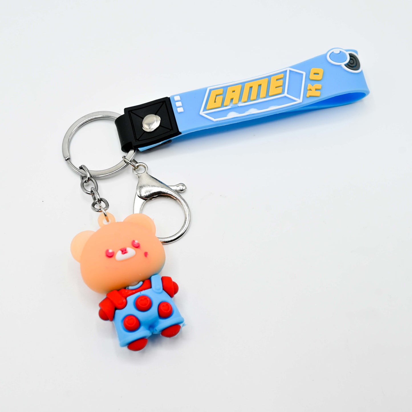 Cute Cartoon Keychain with Rubber Strap (JB-03)