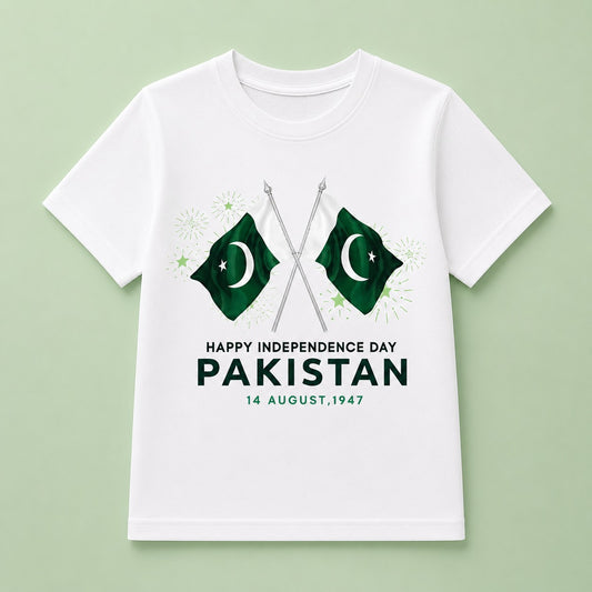 Happy Independence Day Pakistan Kids T-Shirt – 14 August Celebration Wear