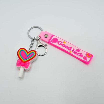 Cute Cartoon Keychain with Rubber Strap (JB-01)