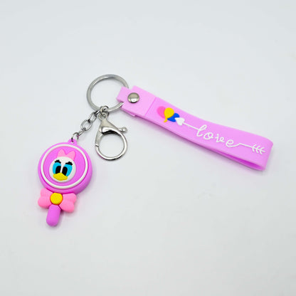 Cute Cartoon Keychain with Rubber Strap (JB-01)