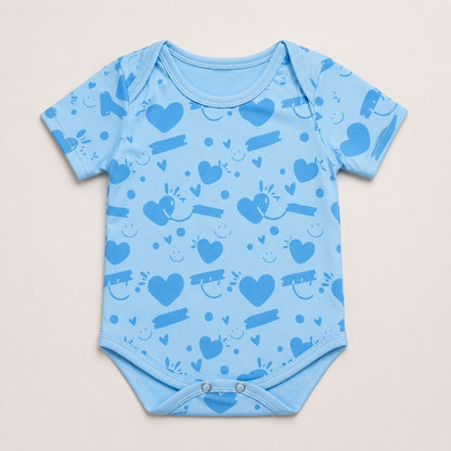 Baby Girl  Printed Romper – Hearts & Smiles