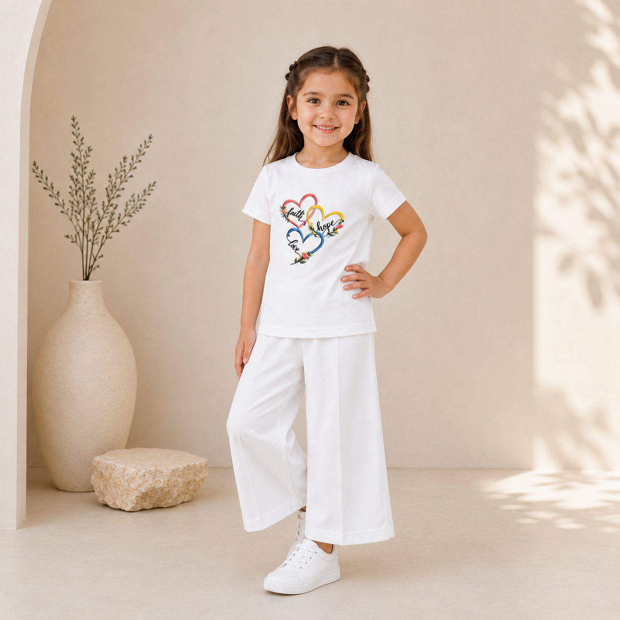 ittle Hearts Luxury Set for Girls – Premium Lne Jersey Summer Collection