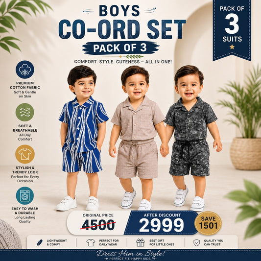 Boys Co-Ord Set Pack of 3 – China Imported Fabric