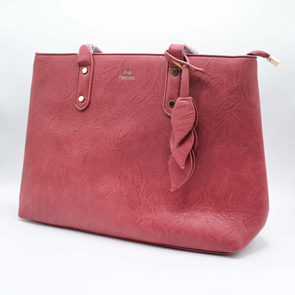 Elegant Textured Red Handbag for Women
