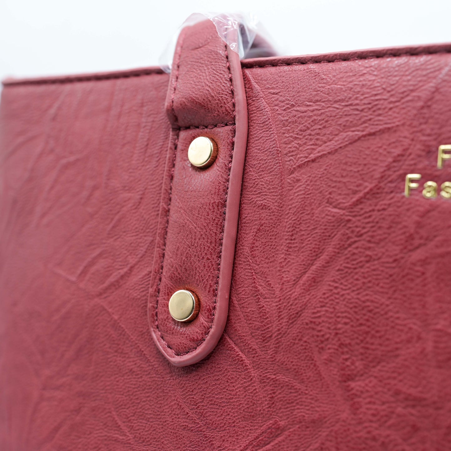 Elegant Textured Red Handbag for Women