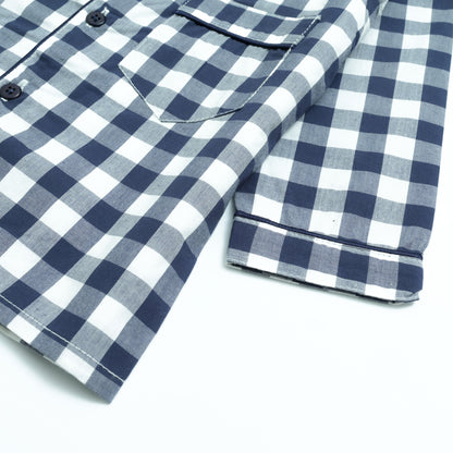 Classic Navy Checkered Boys Night Suit
