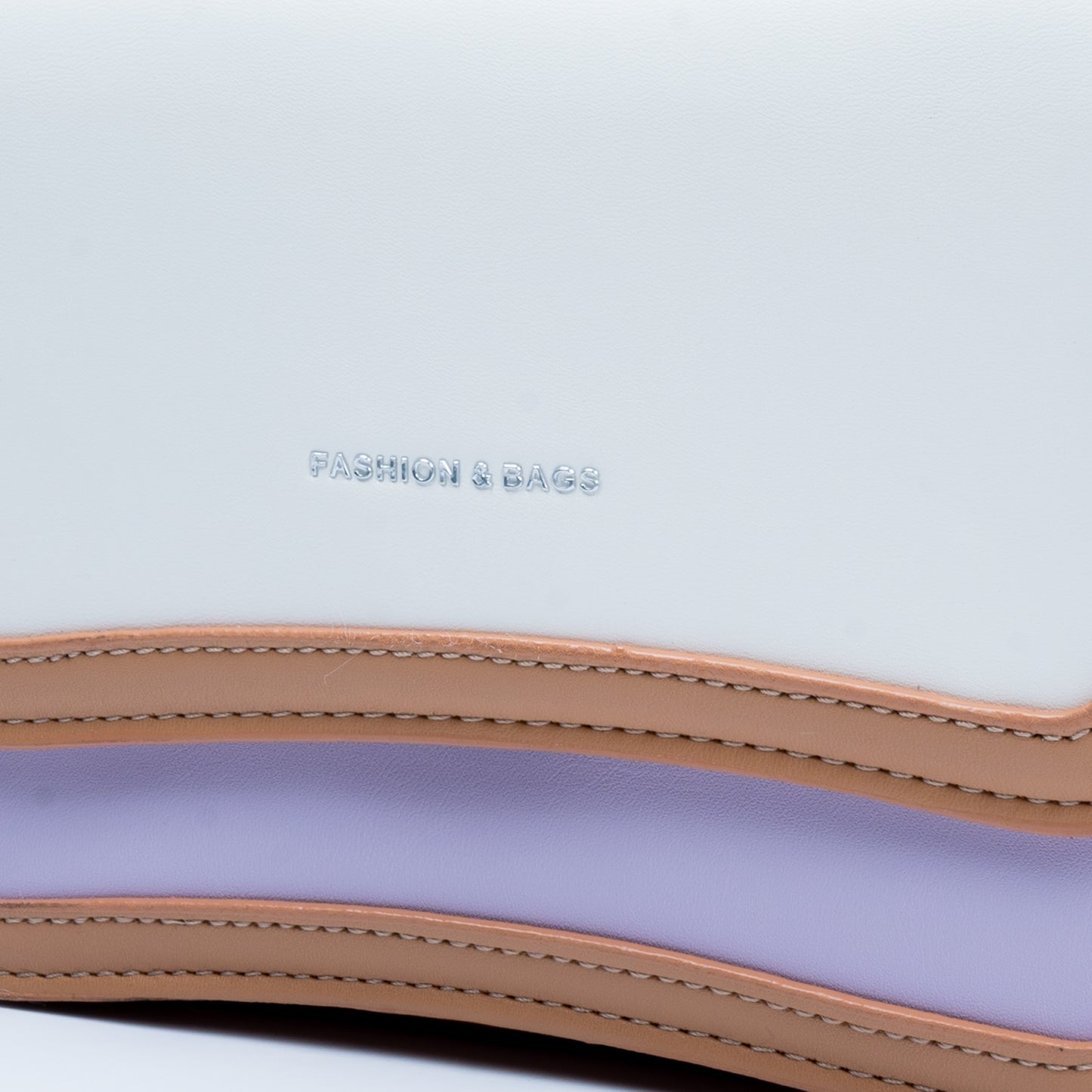 Stylish Leather Bags For Women (Brown/White/Purple)