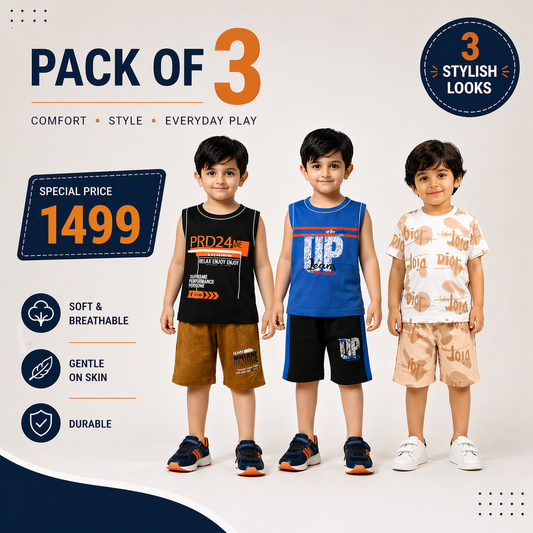 Boys Pack of 3 Suit Set (JB-EB12)