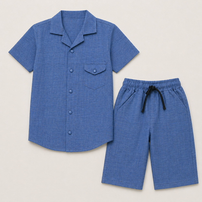 Boys Premium Linen Look Co-Ord Set