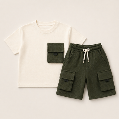 Boys Utility Cargo Co-Ord Set