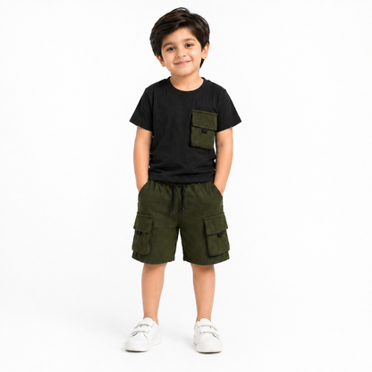Boys Utility Cargo Co-Ord Set