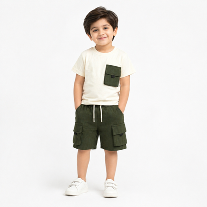 Boys Utility Cargo Co-Ord Set