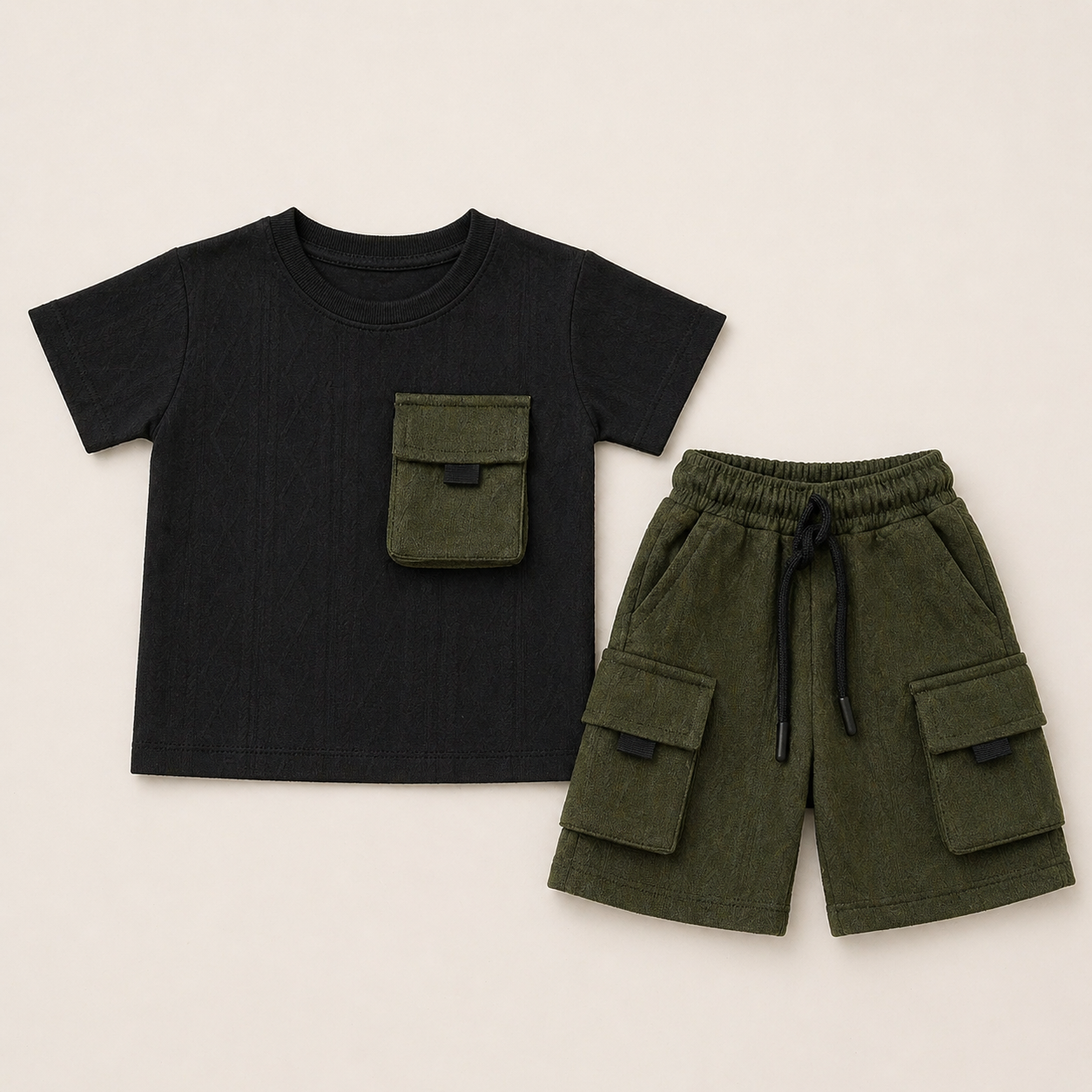 Boys Utility Cargo Co-Ord Set