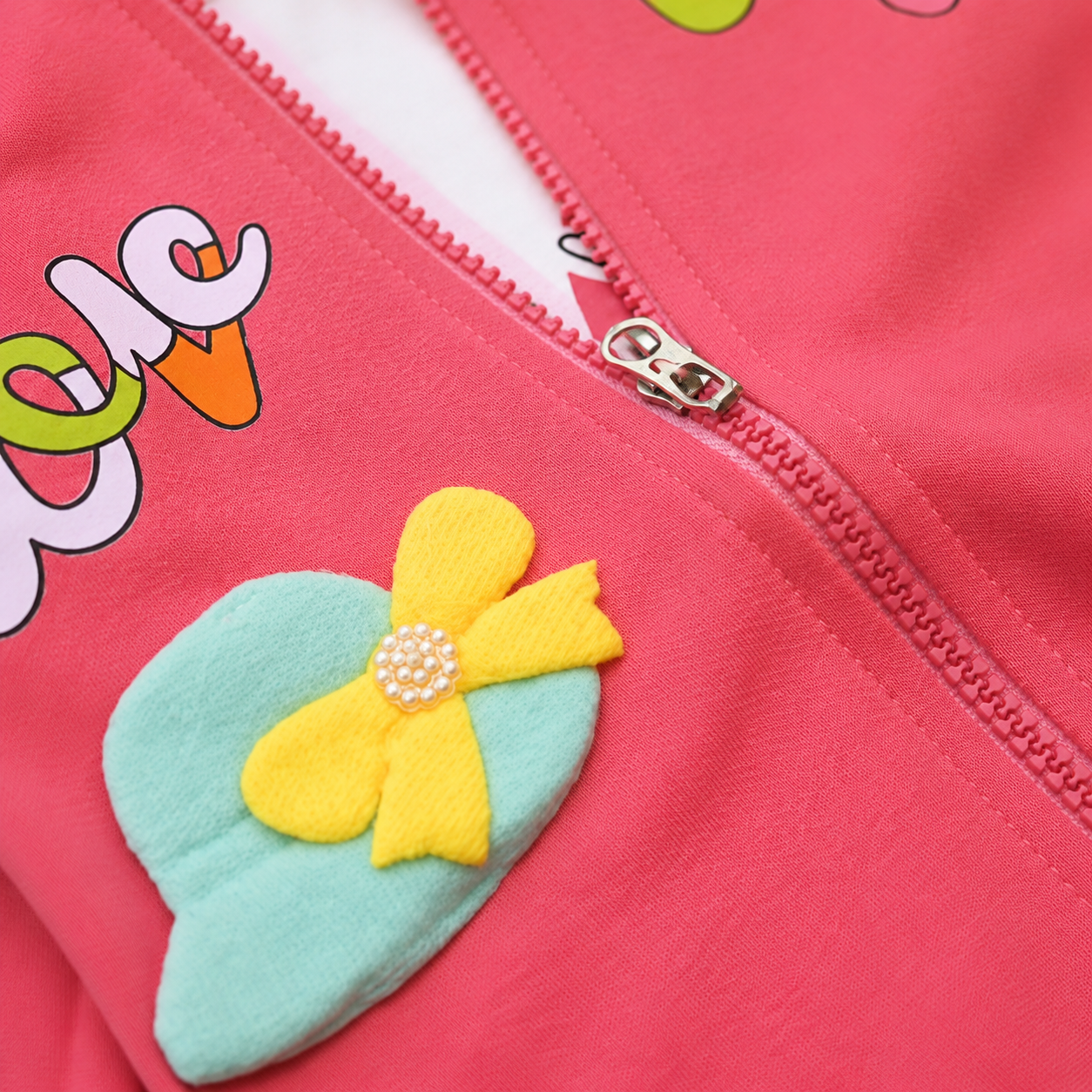 Girls Cozy Love Printed Hoodie & Jogger Set 2421