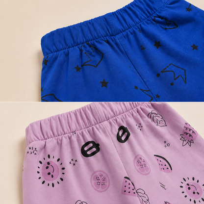 Playtime Luxe Duo – Premium Cotton Kids Shorts Set