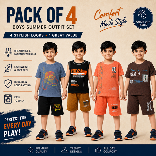 Boys Jersey Summer Collection – Pack of 4
