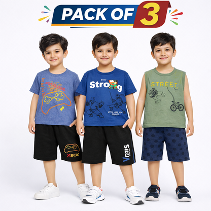 Boys Pack of 3 Suit Set (JB-EB06)