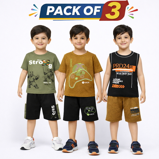 Boys Pack of 3 Suit Set (JB-EB05)