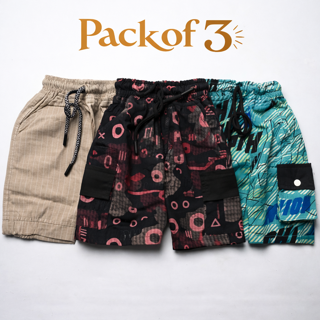 Boys Short Multicolors (China Imported Fabric) JB-EB02