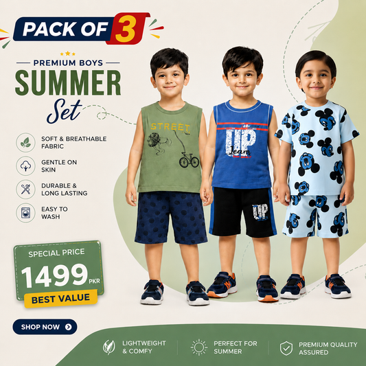 Boys Pack of 3 Suit Set (JB-EB16)