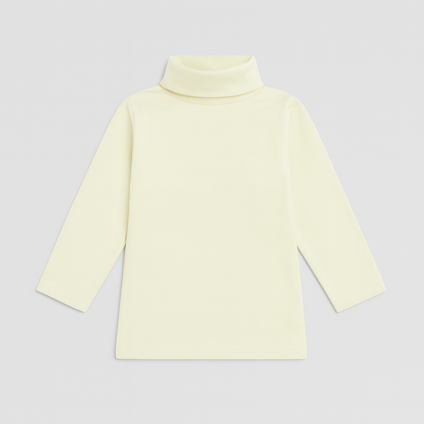Girls High-Neck Sweater (Lemon)