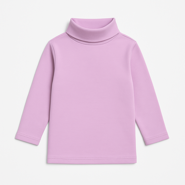 Girls High-Neck Sweater (Light-Pink)