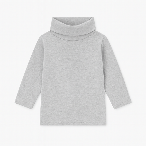 Boys High-Neck Sweater (Grey)