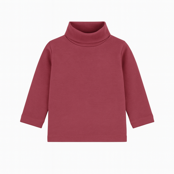 Unisex High-Neck Sweater (Maroon)