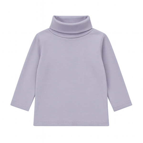 Girls High-Neck Sweater (Light Purple)