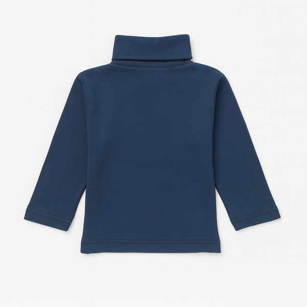 Boys High-Neck Sweater (Navy-Blue)