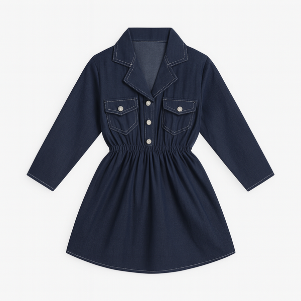 Girls Long Full Sleeves Frock (E-03)