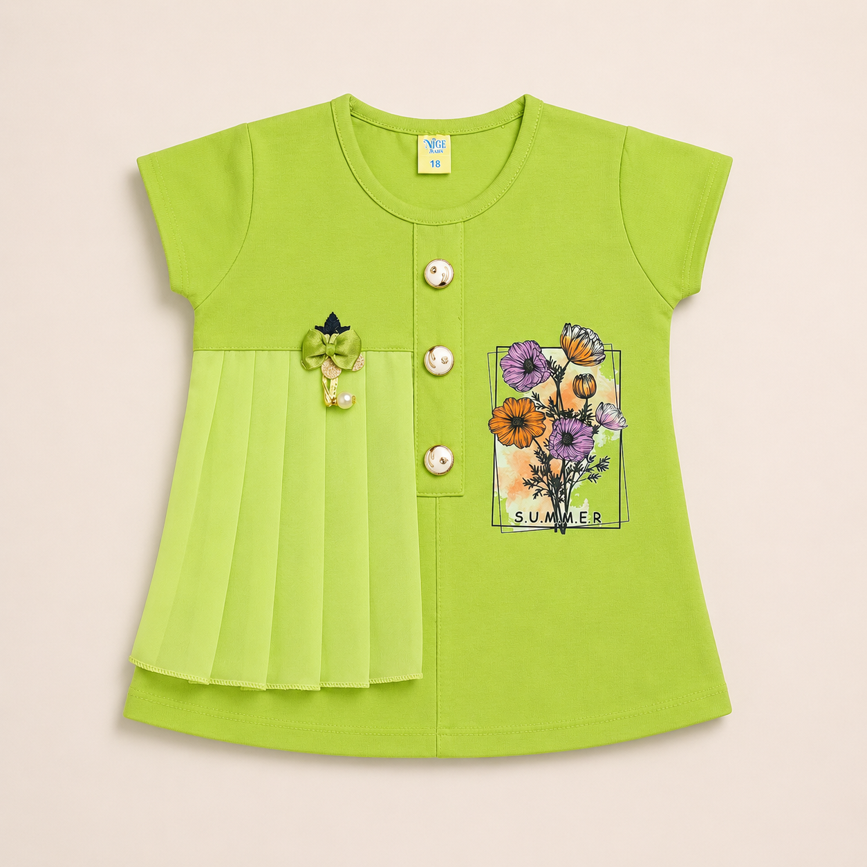 Girls Half Sleeves T-shirt