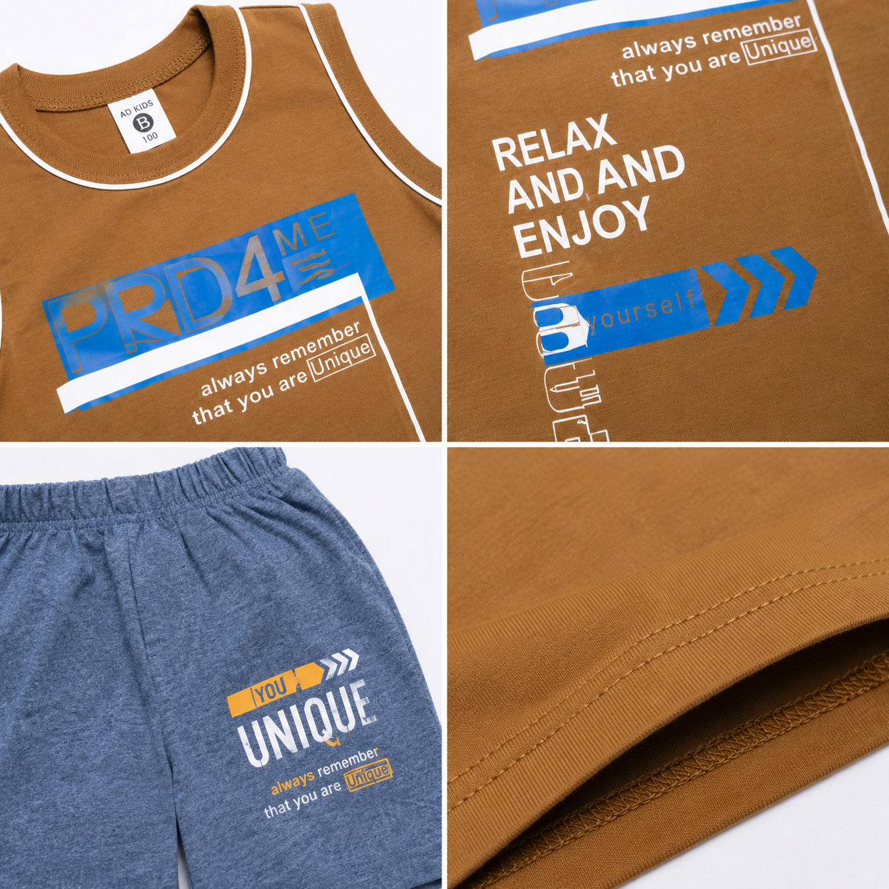 Kids Boys Summer Wear Combo Pack (4 Stylish Outfits)
