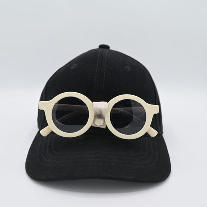 Cotton Cap with Attached Round Sunglasses