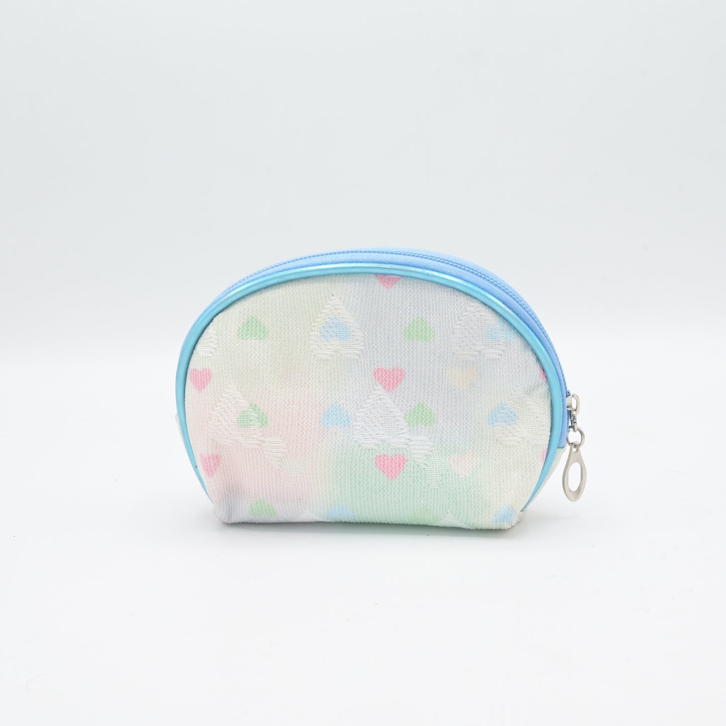Cute Transparent Cat Pouch – Glitter Ears & Heart Design
