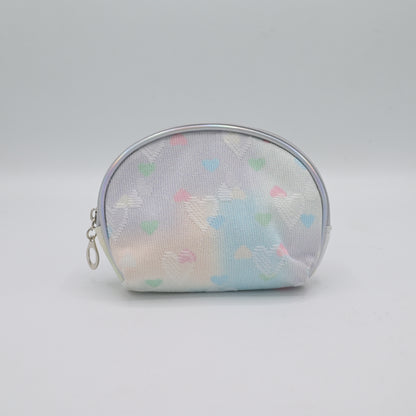Cute Transparent Cat Pouch – Glitter Ears & Heart Design
