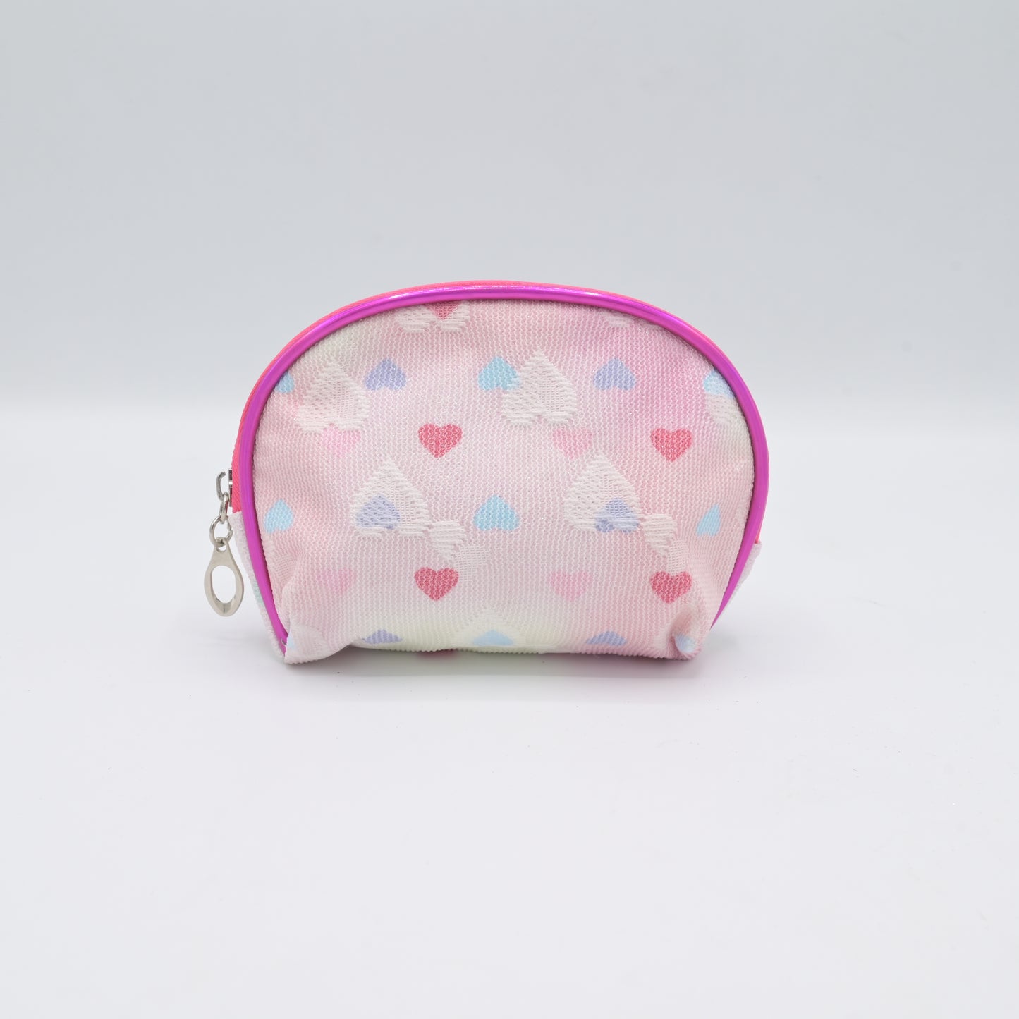 Cute Transparent Cat Pouch – Glitter Ears & Heart Design