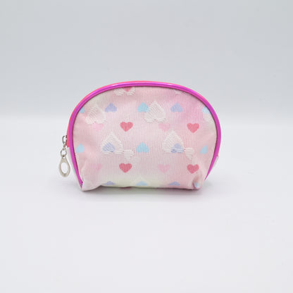 Cute Transparent Cat Pouch – Glitter Ears & Heart Design