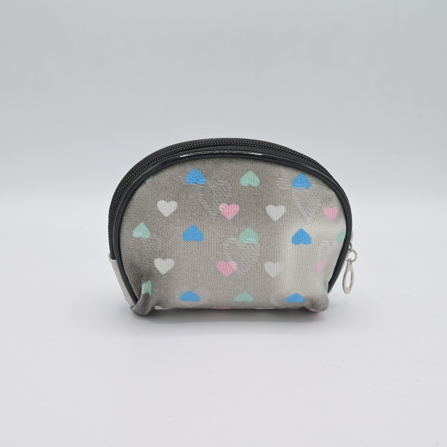Cute Transparent Cat Pouch – Glitter Ears & Heart Design