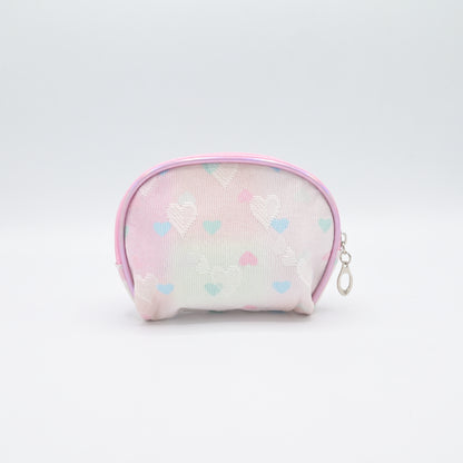 Cute Transparent Cat Pouch – Glitter Ears & Heart Design