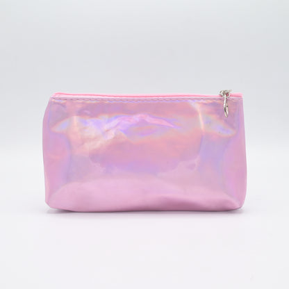 Cute Transparent Cat Pouch – Glitter Ears & Heart Design