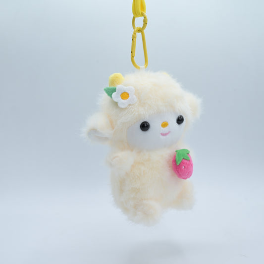 Fluffy Bear Plush Keychain