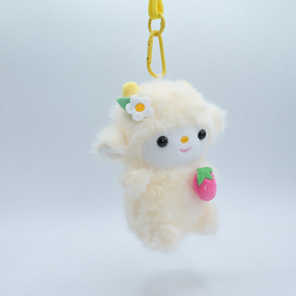 Fluffy Bear Plush Keychain